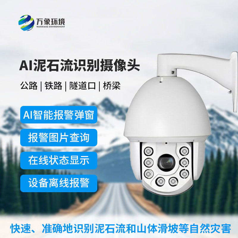 AI山坡泥石流智能識別監控球型攝像機